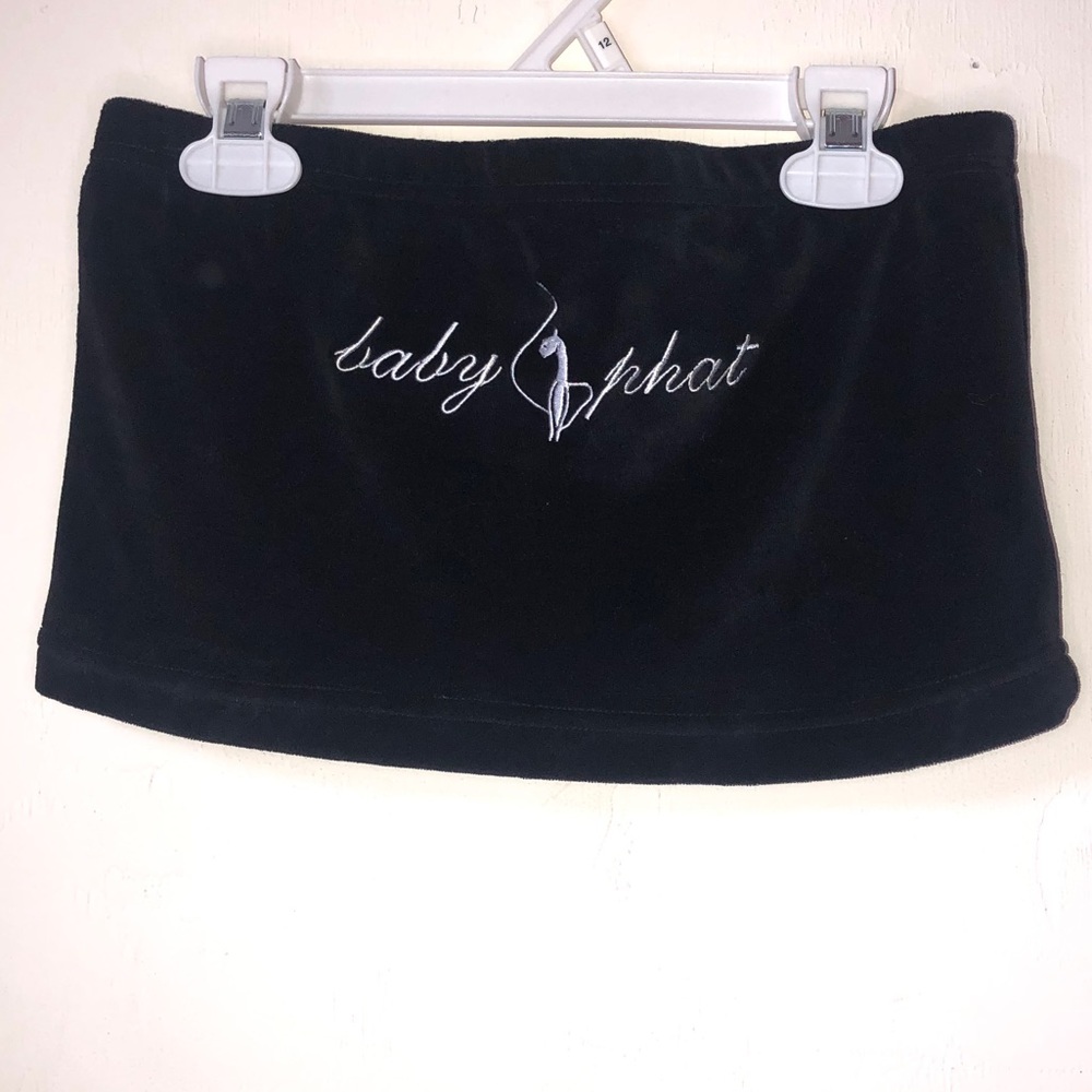 baby phat velour bandeau top